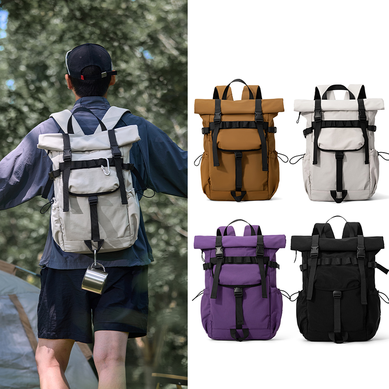Canvas Backpack Casual - حقيبة ظهر جديدة للرجال قابلة للتوسيع