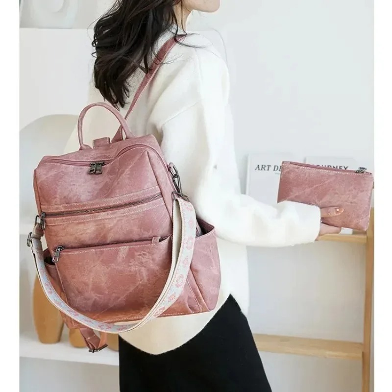 2026 المرأة الجديدة بولي Leath - مراجعة Travel Backpack Anti Theft وسعره